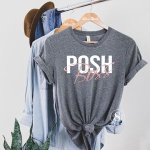 Posh Boss Crew Neck Graphic Tee Shirt